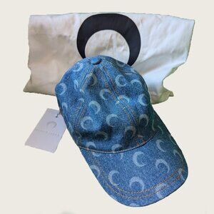 MARINE SERRE - Blue Moon Laser Denim cap
